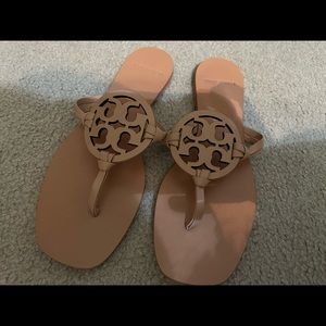 Tory Burch Miller square toe tan/natural 7.5